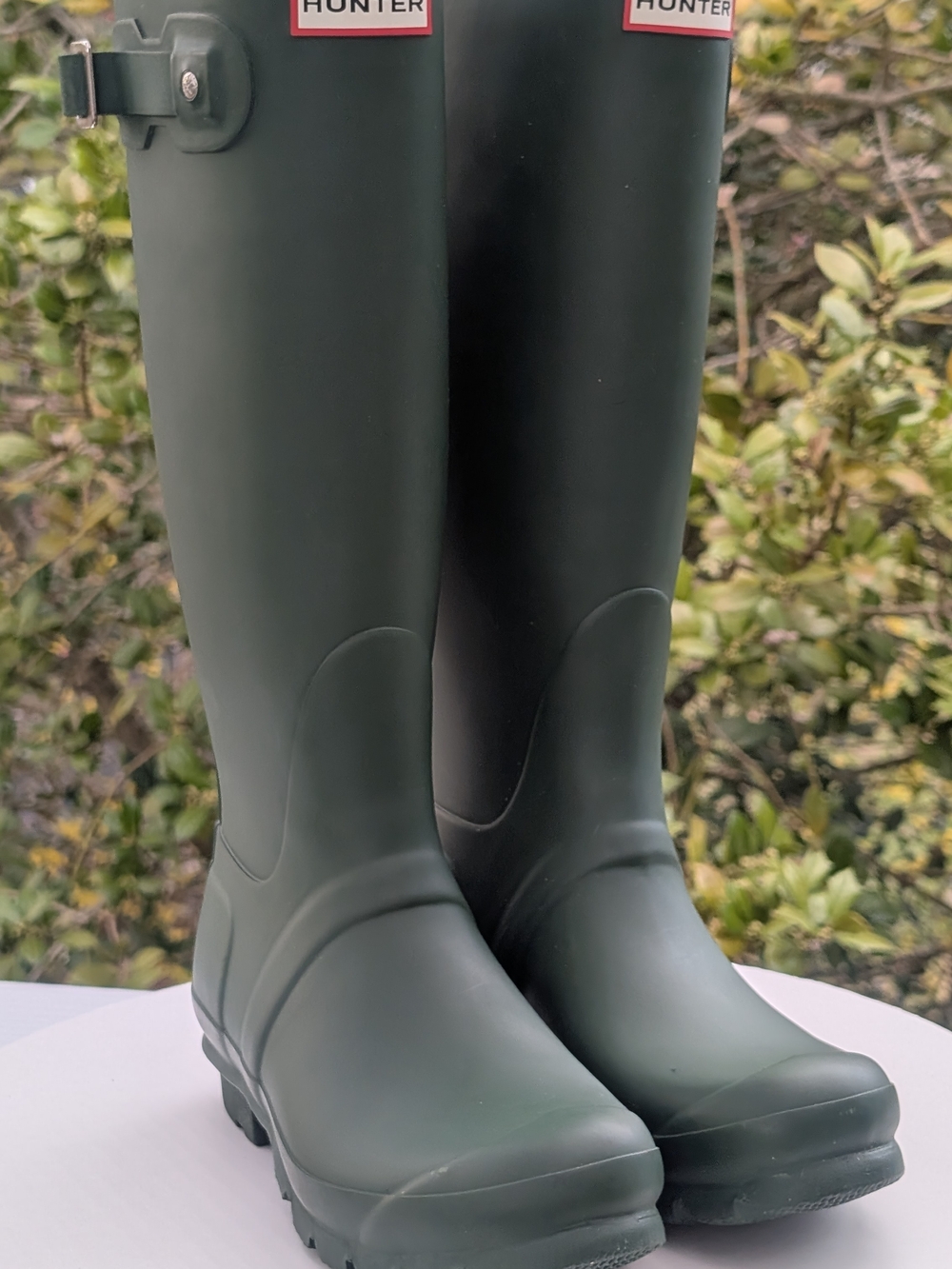 Hunter Tall Matte Green Rain Boots